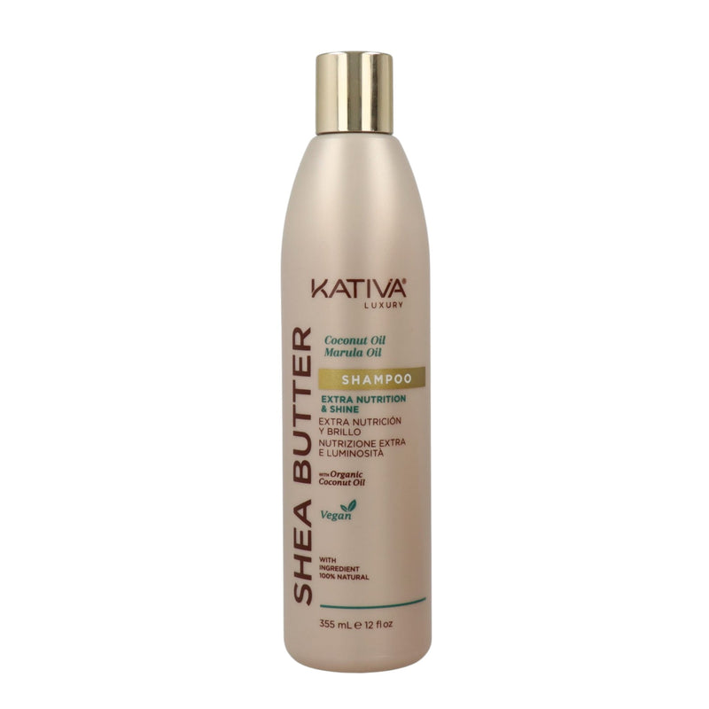 Kativa Shea Butter Σαμπουάν Θρέψης και Λάμψης με Έλαιο Καρύδας και Έλαιο Marula 355ml 1