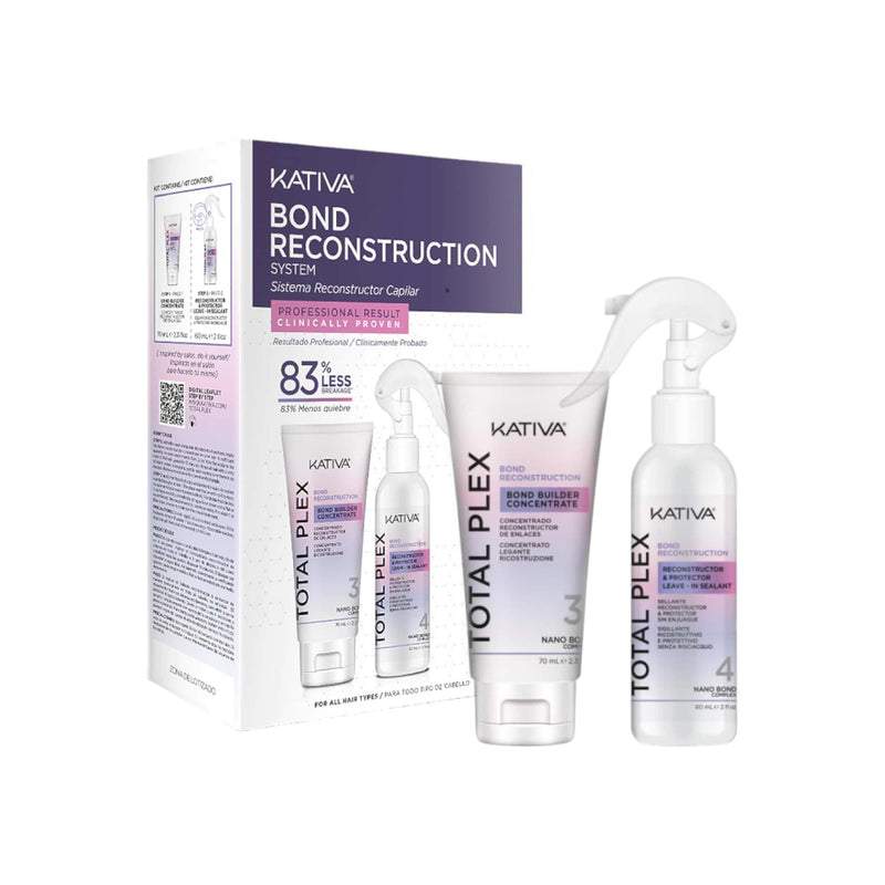 Kativa Total Plex Kit Bond Builder Σετ Επανόρθωσης Ταλαιπωρημένων Μαλλιών 1