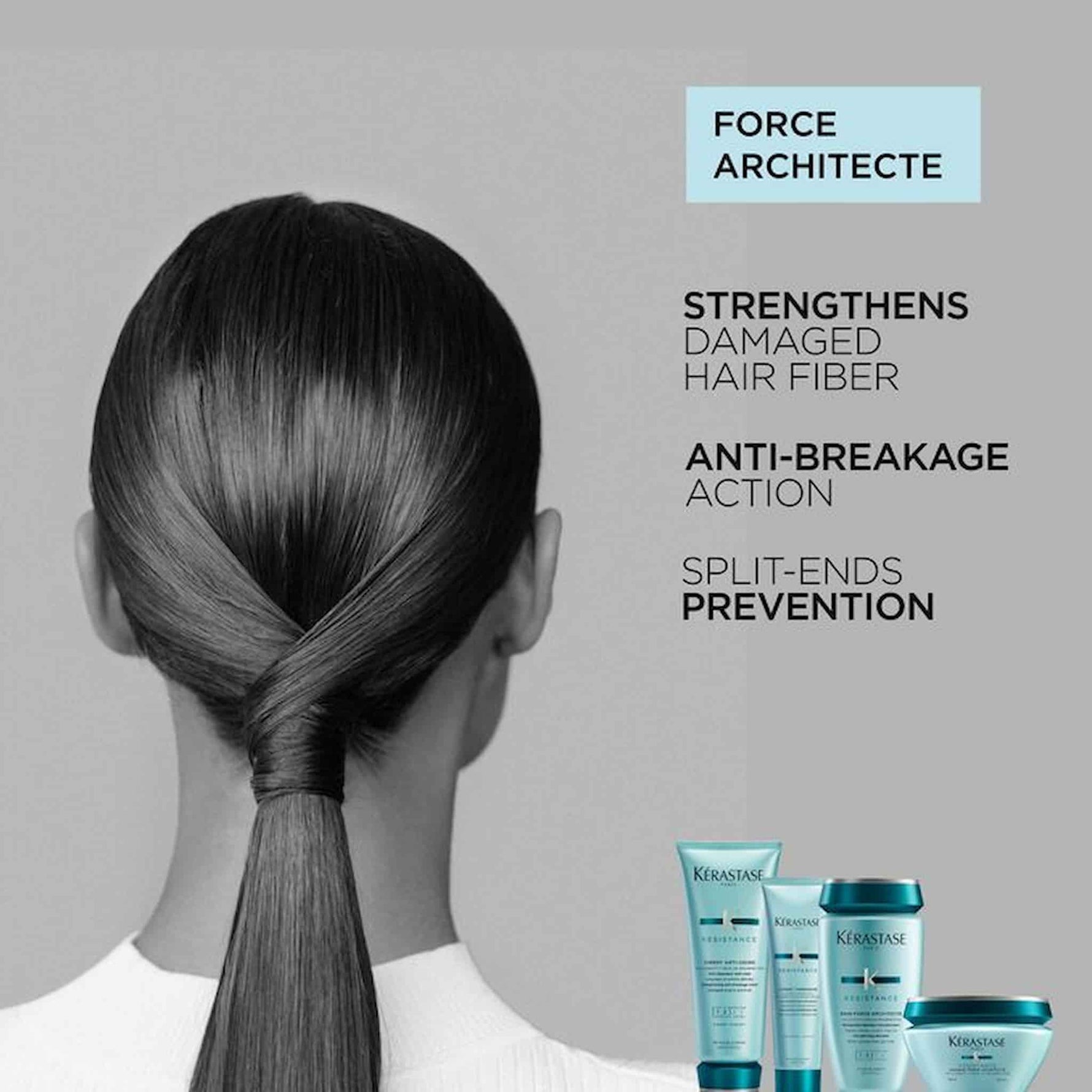 Kerastase Resistance Refill Bain Force Architecte Σαμπουάν Αναδόμησης Μαλλιών 500ml 6