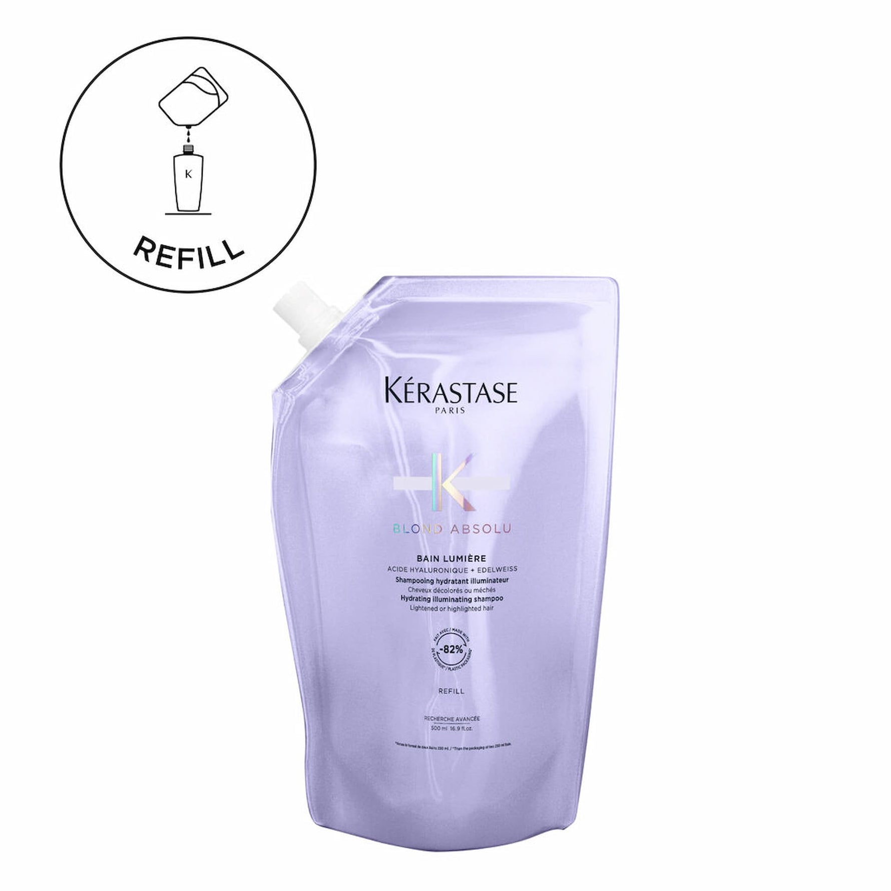 Kerastase Blond Absolu Refill Bain Lumiere Σαμπουάν Ενυδάτωσης Για Ξανθά Μαλλιά 500ml 2