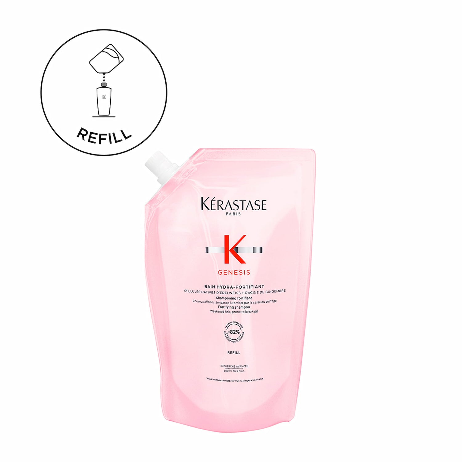 Kerastase Genesis Refill Bain Hydra Fortifiant Σαμπουάν Κατά Της Τριχόπτωσης Για Λιπαρά και Λεπτά Μαλλιά 500ml 1