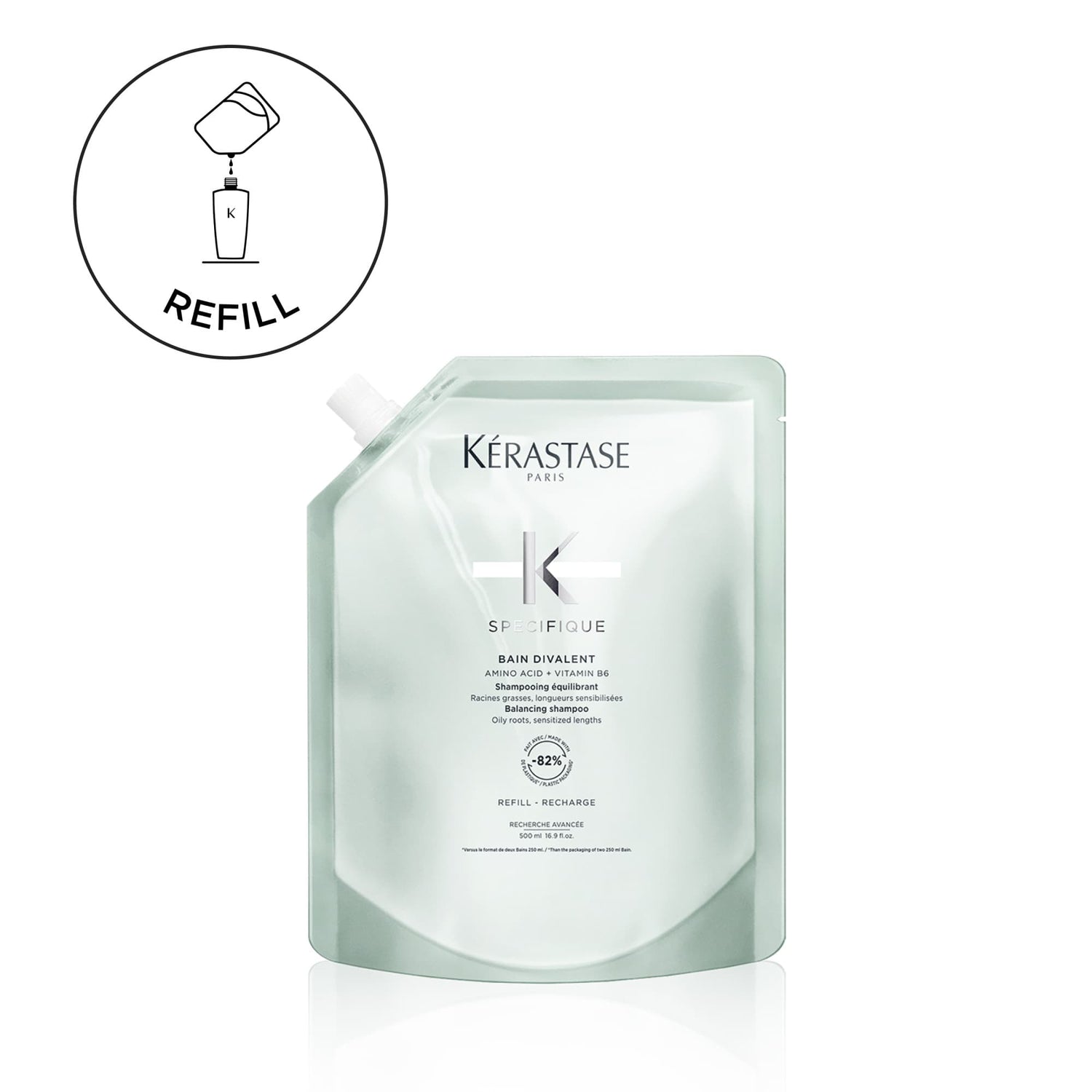 Kerastase Specifique Bain Divalent Refill Σαμπουάν για Λιπαρές Ρίζες και Ταλαιπωρημένα Μήκη 500ml 2