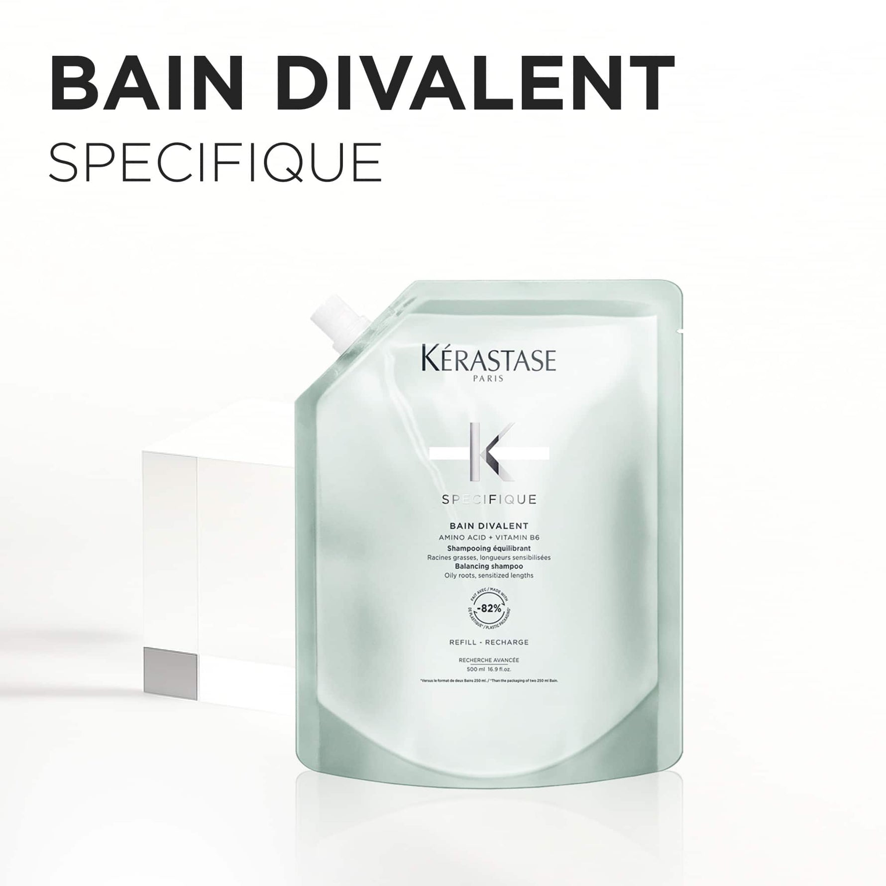 Kerastase Specifique Bain Divalent Refill Σαμπουάν για Λιπαρές Ρίζες και Ταλαιπωρημένα Μήκη 500ml 4