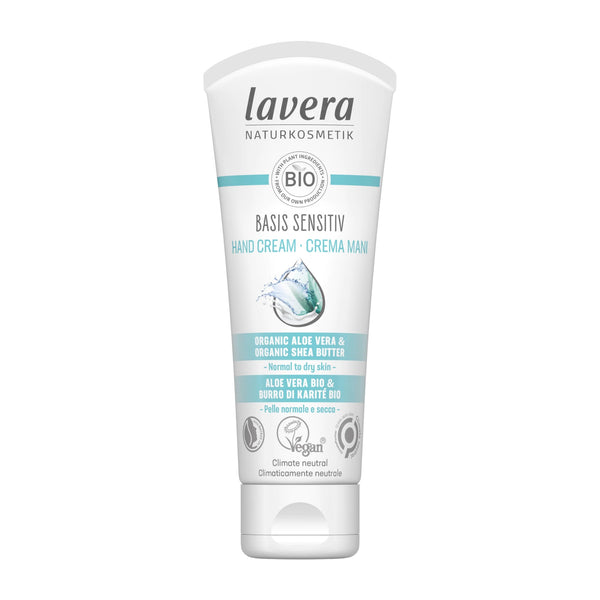 Lavera Basis Sensitive Hand Cream with Organic Aloe Vera &amp; Organic Shea Butter 75ml