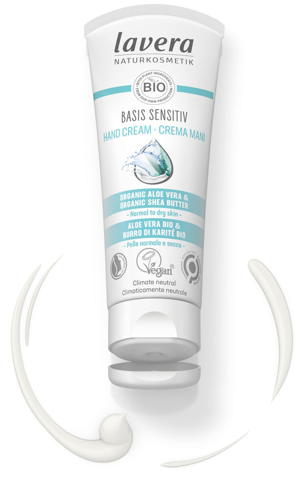 Lavera Basis Sensitive Hand Cream with Organic Aloe Vera &amp; Organic Shea Butter 75ml