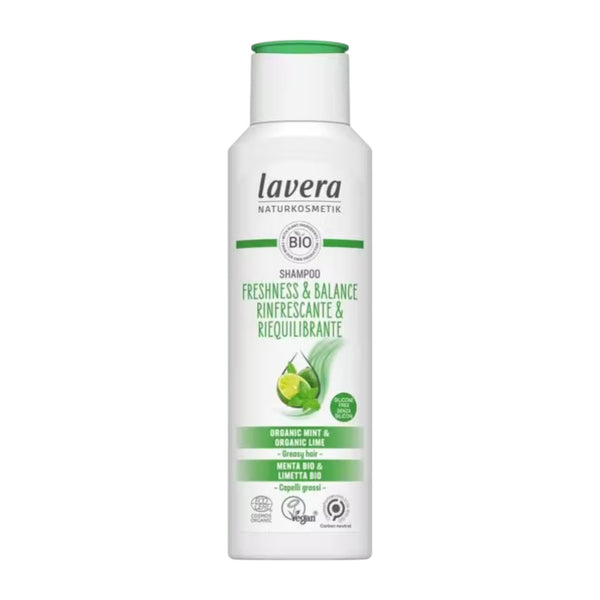 Lavera Freshness And Balance Shampoo Σαμπουάν Φρεσκάδας και Εξισορρόπησης του Τριχωτού 250ml 1