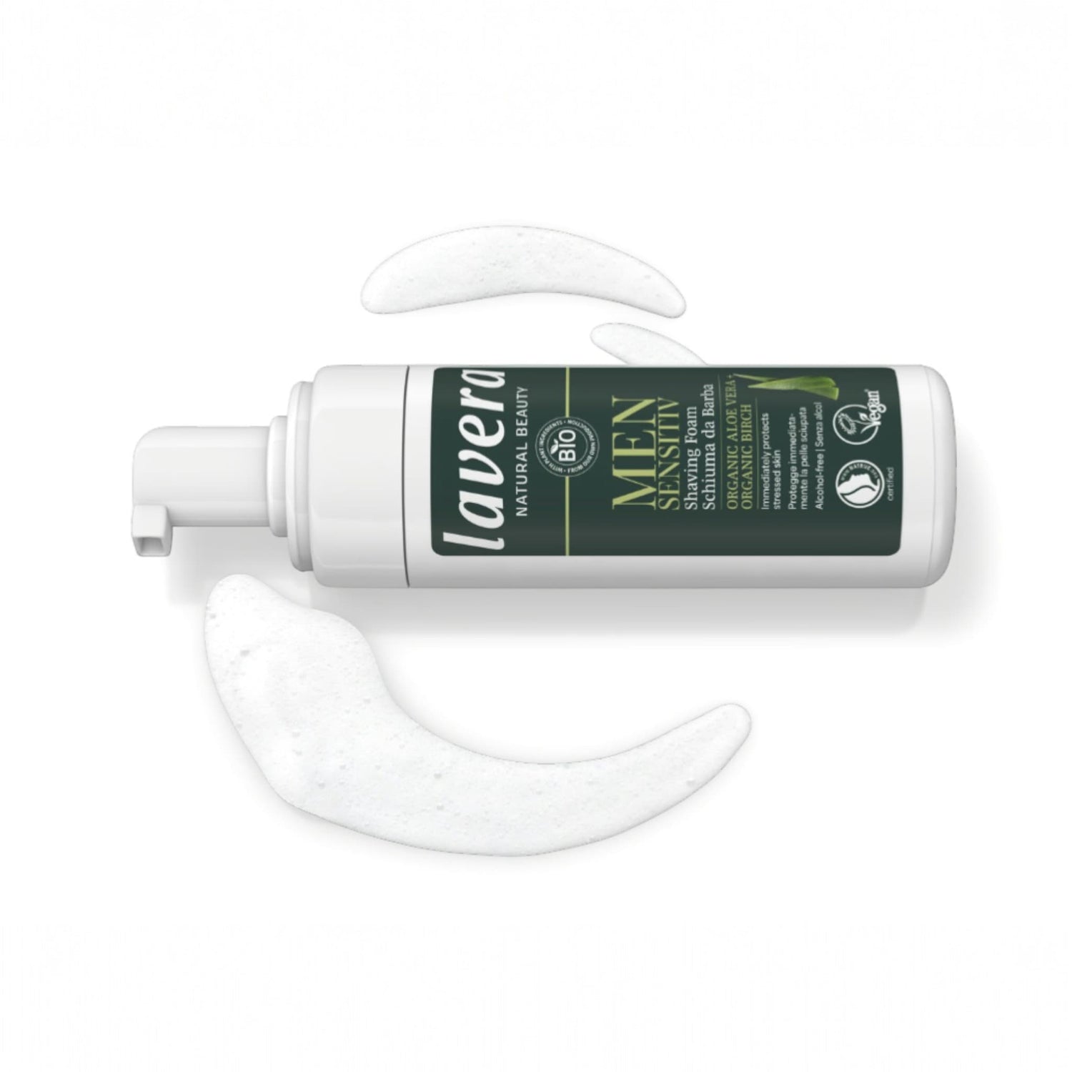 Lavera Men Sensitiv Shaving Foam Αφρός Ξυρίσματος με Οργανική Αλόη και Βιολογική Σημύδα 150ml 2