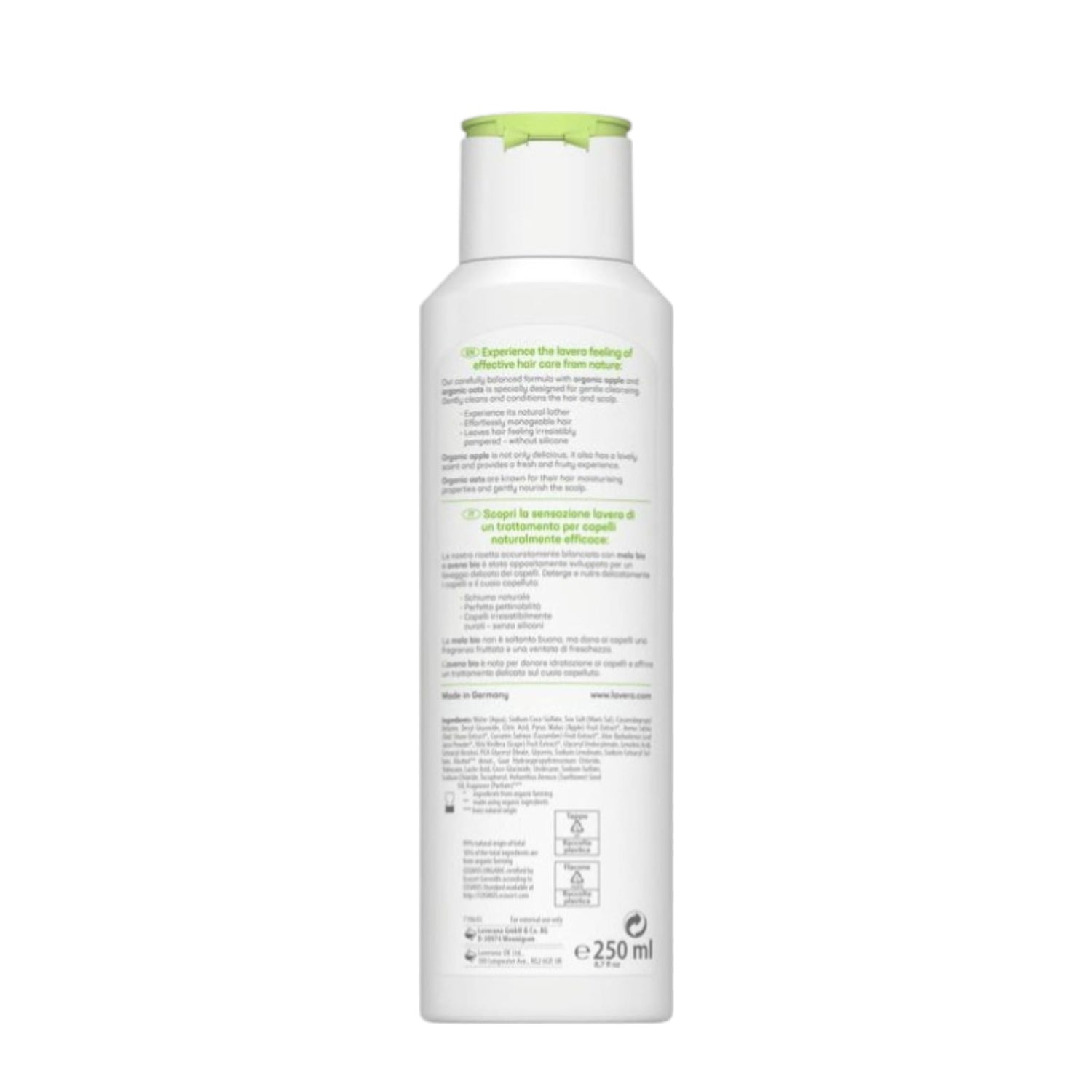 Lavera Family Shampoo Σαμπουάν Χωρίς Σιλικόνη Με Βιολογικό Μήλο Και Βιολογική Βρώμη 250ml 2