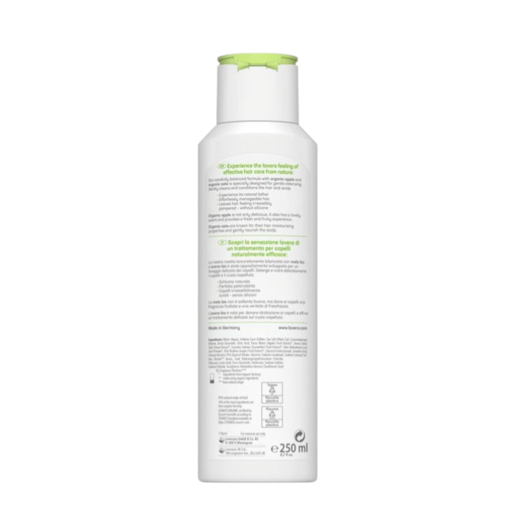 Lavera Family Shampoo Σαμπουάν Χωρίς Σιλικόνη Με Βιολογικό Μήλο Και Βιολογική Βρώμη 250ml 2