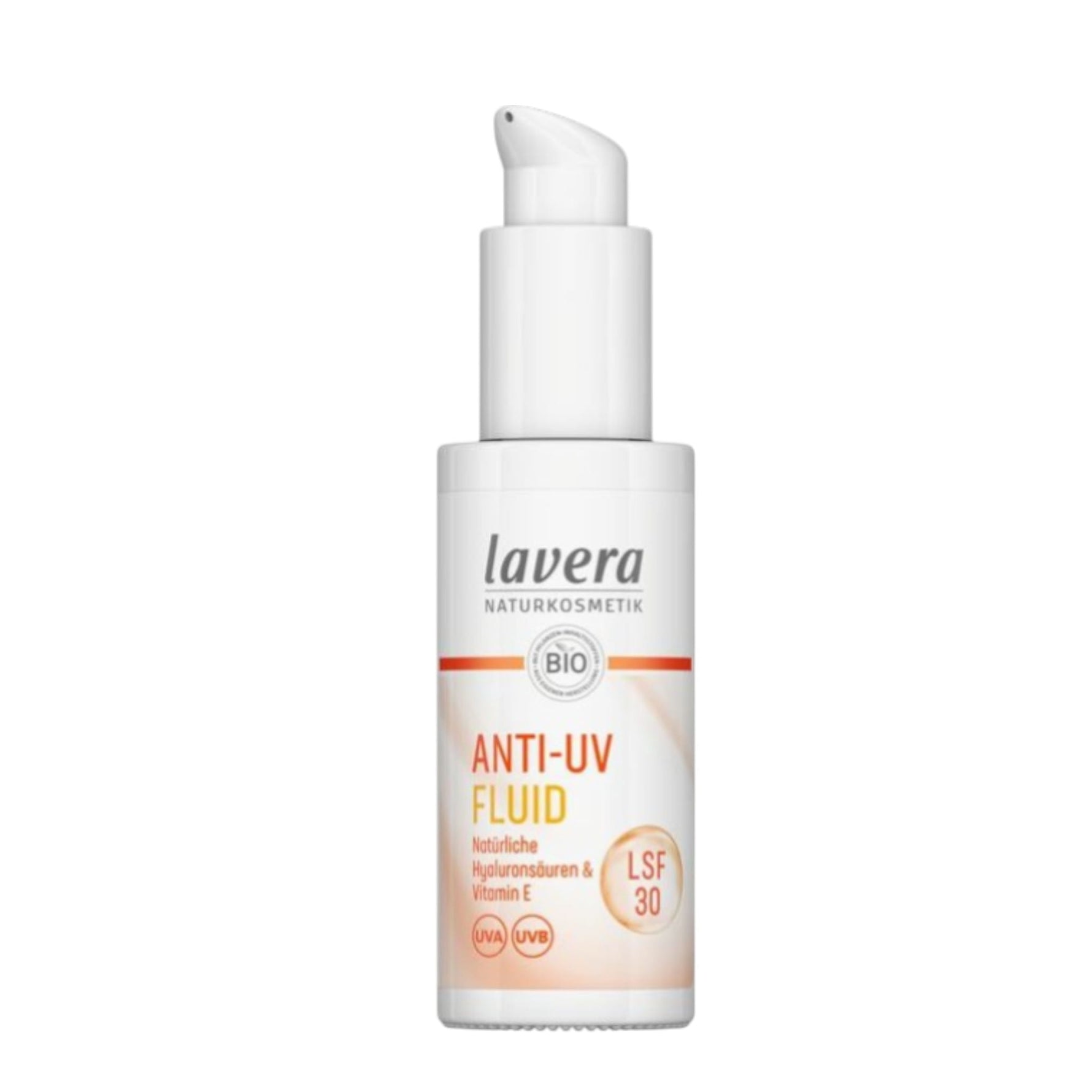 Lavera Anti-UV Fluid Αντηλιακή Κρέμα Προσώπου Ελαφριάς Υφής Με SPF30 30ml 1