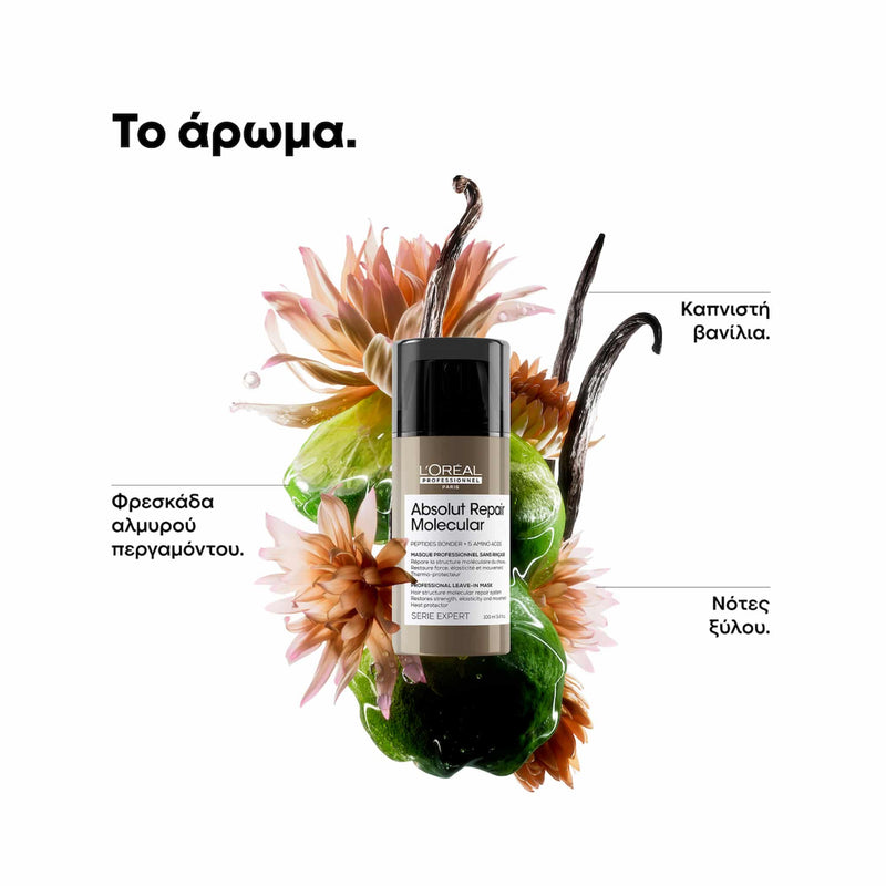 L'Oreal Professionnel Absolut Repair Molecular Leave-in Μάσκα Μοριακής Επανόρθωσης για Ταλαιπωρημένα Μαλλιά 50ml