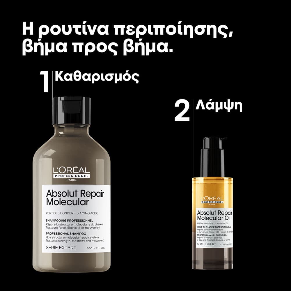 L'Oreal Professionnel Absolut Repair Molecular Duo Σετ Μοριακής Επανόρθωσης 3