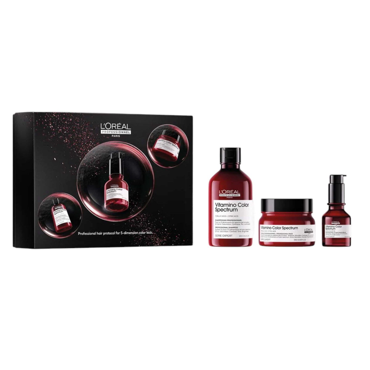 L'Oreal Professionnel Vitamino Color Spectrum Trio Σετ Περιποίησης για Λαμπερά Βαμμένα Μαλλιά 1