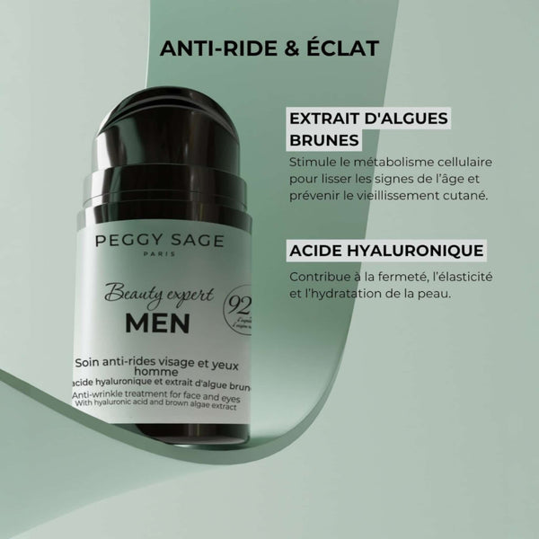 Peggy Sage Beauty Expert Men Αντιρυτιδική Περιποίηση Προσώπου και Ματιών για Άνδρες 50ml 2