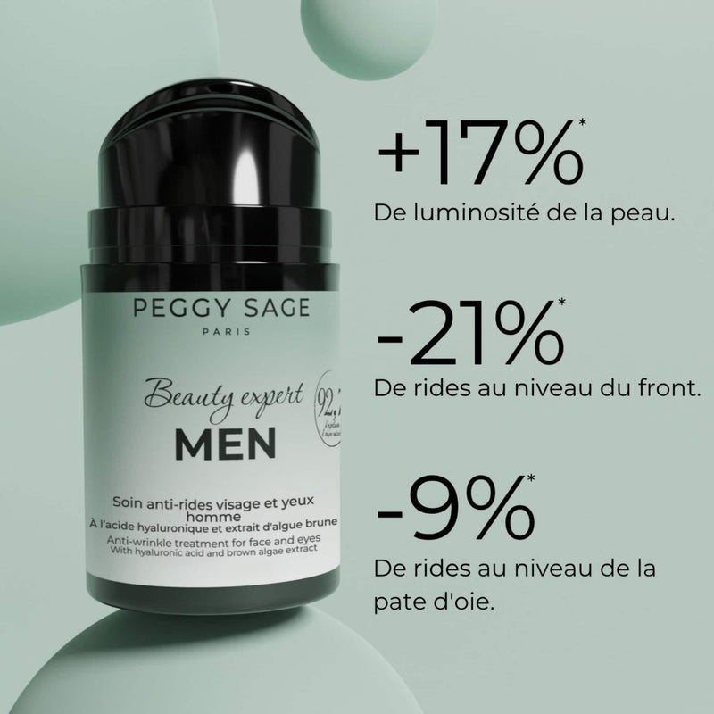 Peggy Sage Beauty Expert Men Αντιρυτιδική Περιποίηση Προσώπου και Ματιών για Άνδρες 50ml 3