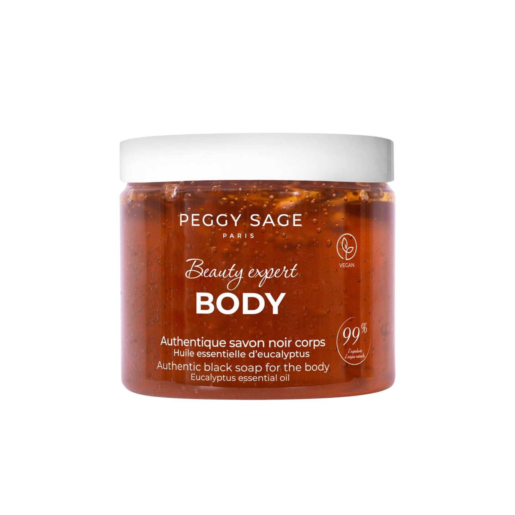 Peggy Sage Beauty Expert Body Authentic Black Soap Μαύρο Σαπούνι Απολέπισης Σώματος με Ευκάλυπτο 190g 1
