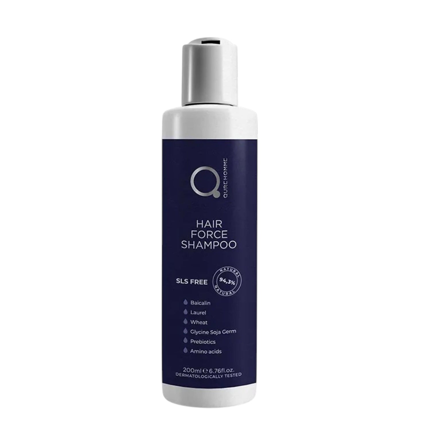 Qure Homme Hair Force Shampoo Σαμπουάν Περιποίησης και Ενδυνάμωσης Κατά της Τριχόπτωσης 200ml 1