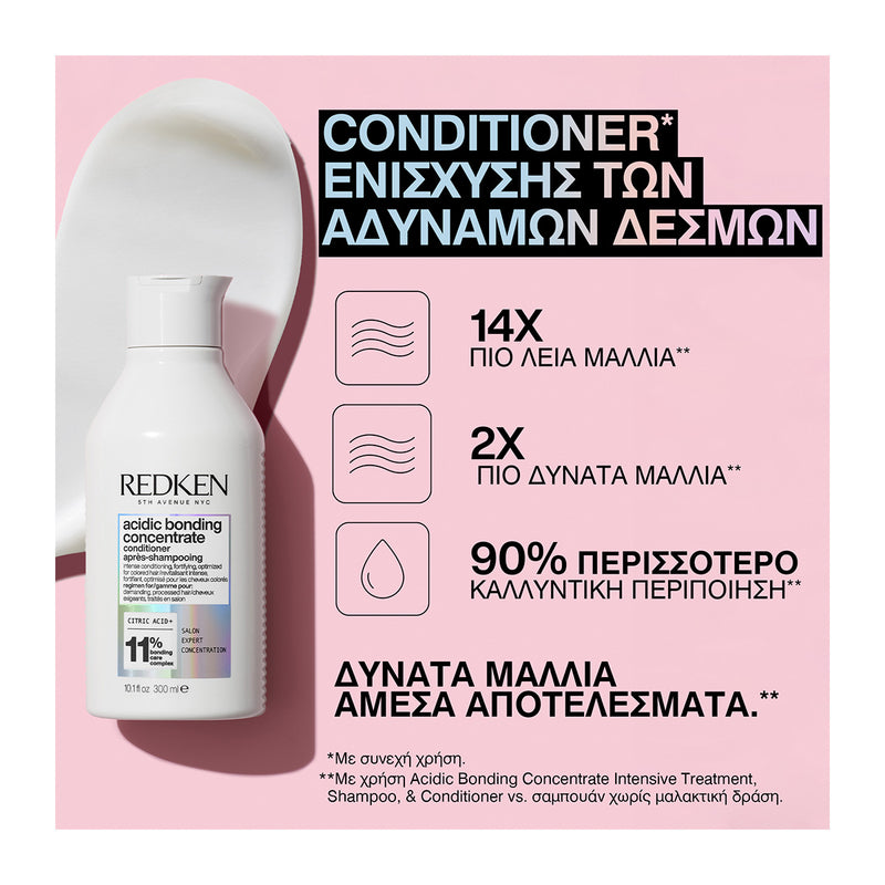 Redken Acidic Bonding Concentrate Conditioner Για Ξηρά Ταλαιπωρημένα & Βαμμένα Μαλλιά 300ml