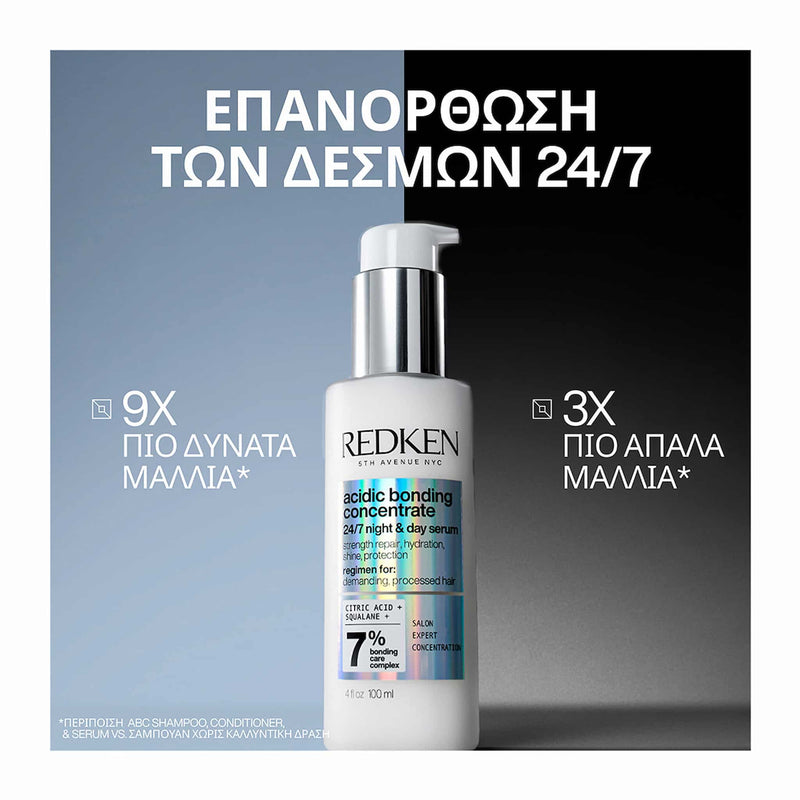 Redken Acidic Bonding Concentrate 24/7 Night & Day Serum Επανόρθωσης 100ml 2