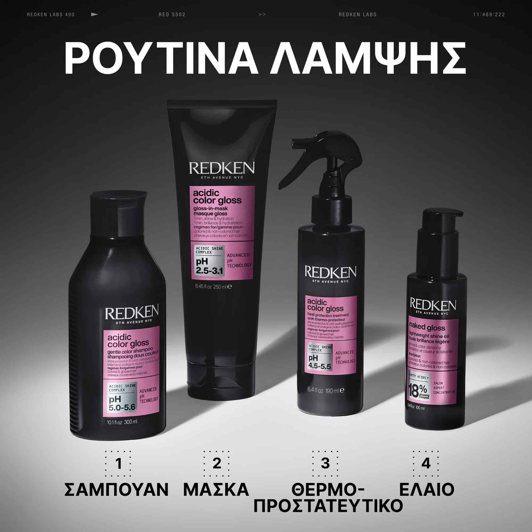 Redken Acidic Color Gloss 1 Minute Μάσκα Ενός Λεπτού για Λαμπερό Χρώμα 250ml 6