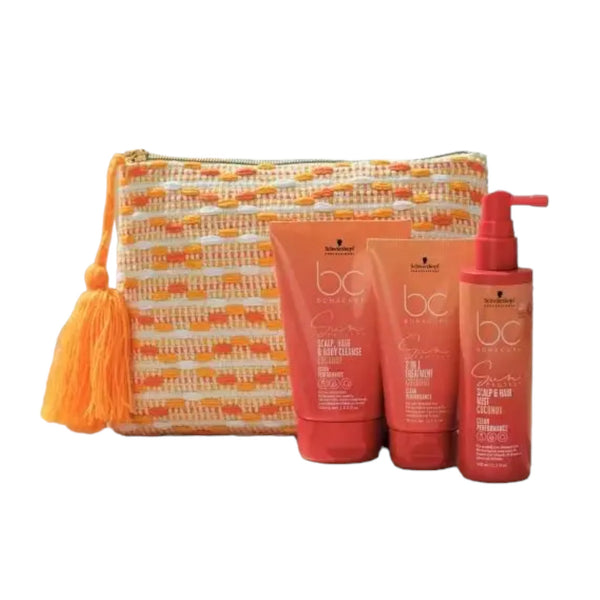 Schwarzkopf Professional BC Bonacure Sun Protect Travel Kit Σετ Θεραπείας Μαλλιών με Σαμπουάν, Treatment και Νεσεσέρ 4τμχ