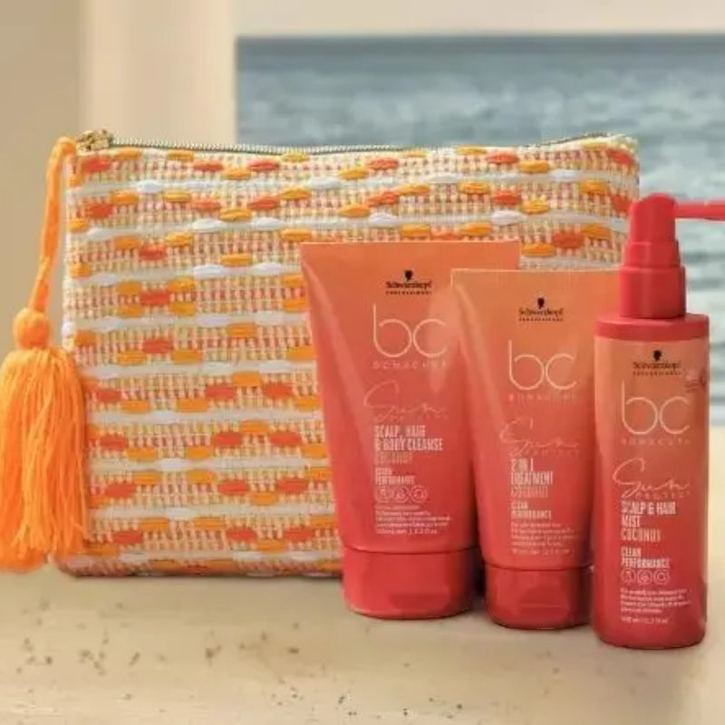 Schwarzkopf Professional BC Bonacure Sun Protect Travel Kit Σετ Θεραπείας Μαλλιών με Σαμπουάν, Treatment και Νεσεσέρ 4τμχ