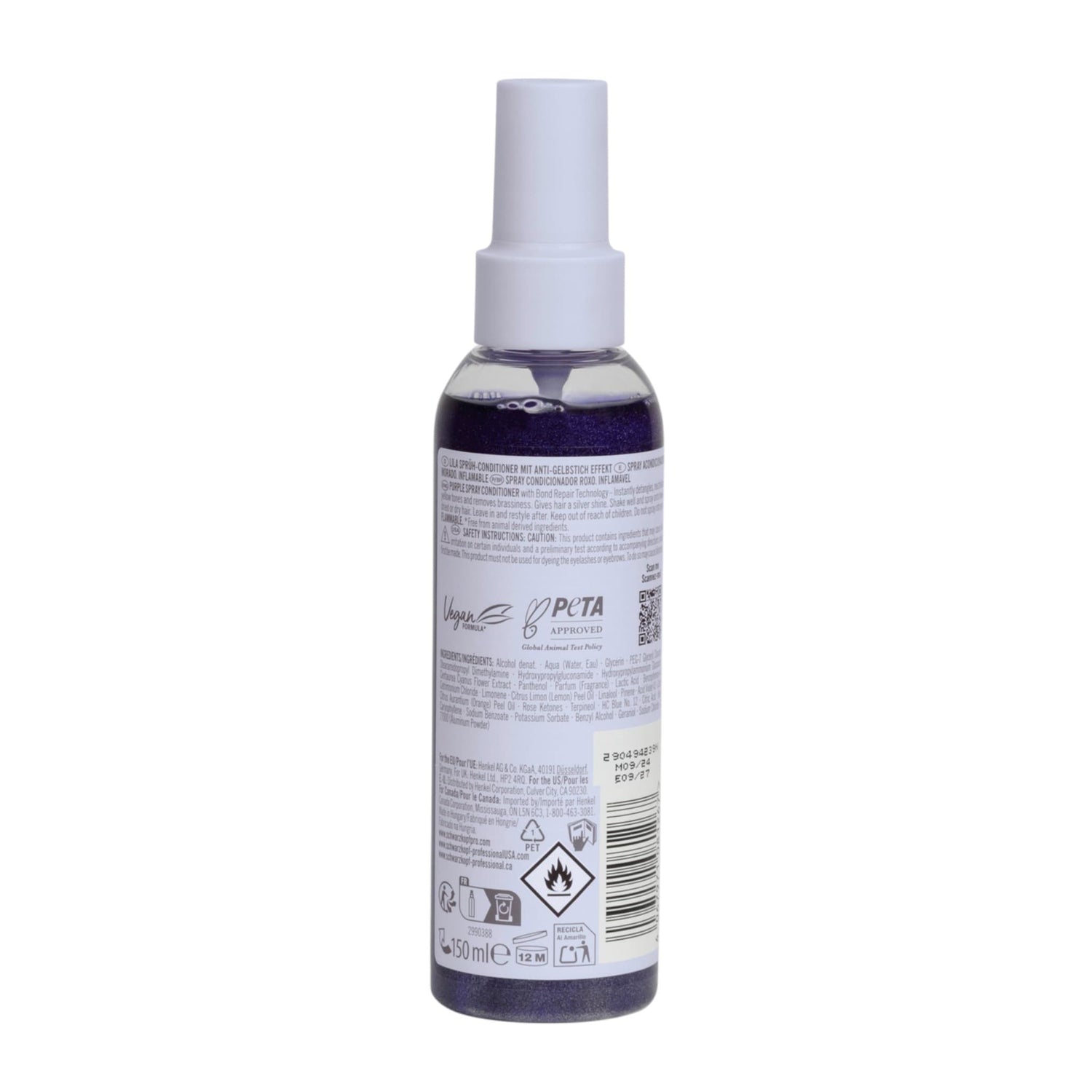 Schwarzkopf Professional Blondme Bond Repair Purple Spray Conditioner 150ml 2