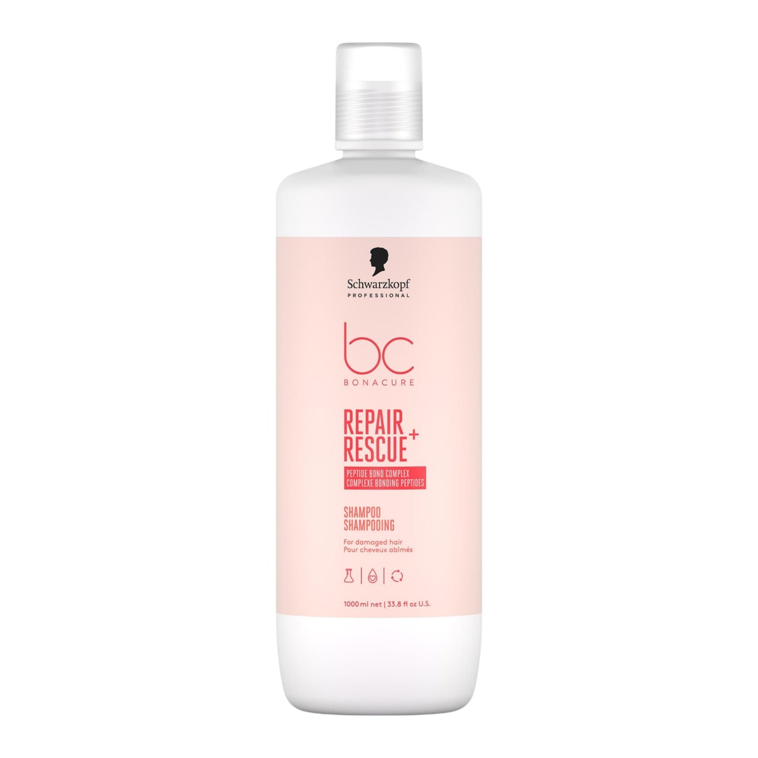 Schwarzkopf Professional BC Bonacure Repair Rescue+ Shampoo Σαμπουάν Επανόρθωσης για Ταλαιπωρημένα Μαλλιά 1000ml 1