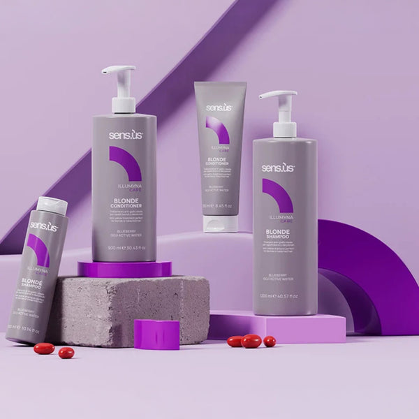 Sensus Illumyna Care Blonde Shampoo Σαμπουάν με Μωβ Χρωστική για Ξανθά Μαλλιά 1200ml 2