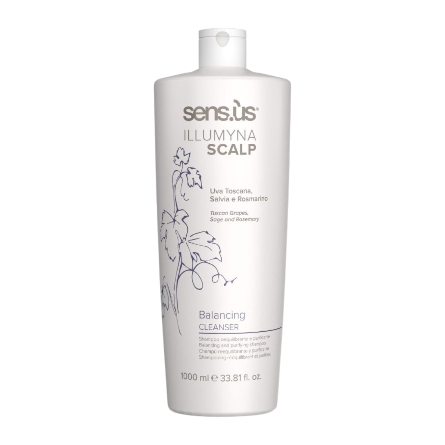 Sensus Illumyna Scalp Balancing Cleanser Shampoo Σαμπουάν Κατά της Λιπαρότητας 1000ml 1