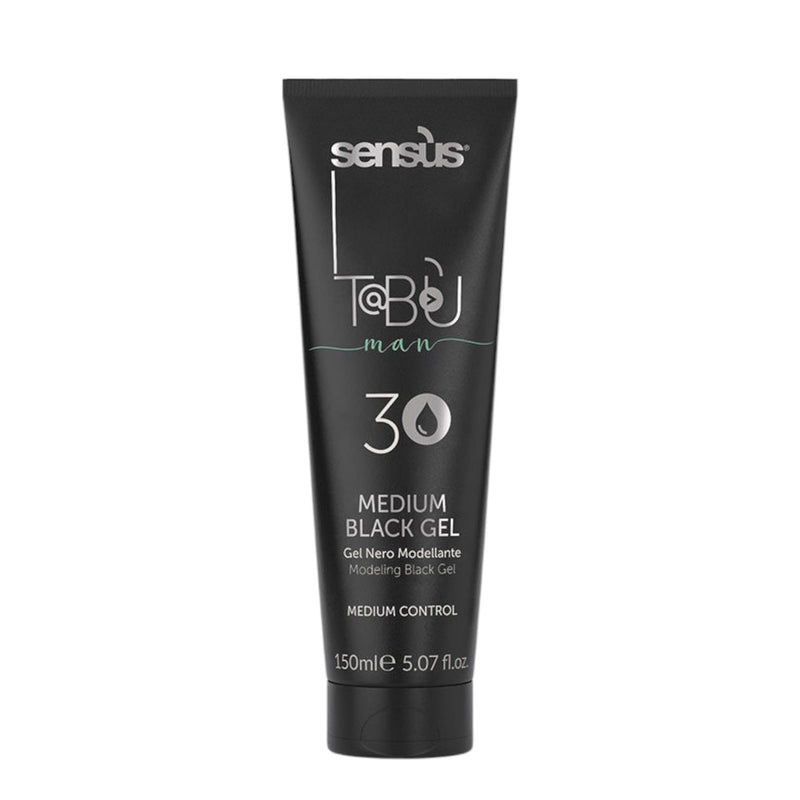 Sensus Tabu Man Black Gel Medium Τζελ Διαμόρφωσης με Μαύρο Χρώμα και Μέτριο Κράτημα 150ml 1
