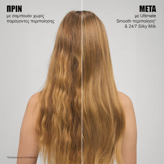 Wella Professionals Ultimate Smooth 24/7 Silky Milk Γαλάκτωμα Λείανσης και Προστασίας 100ml 2