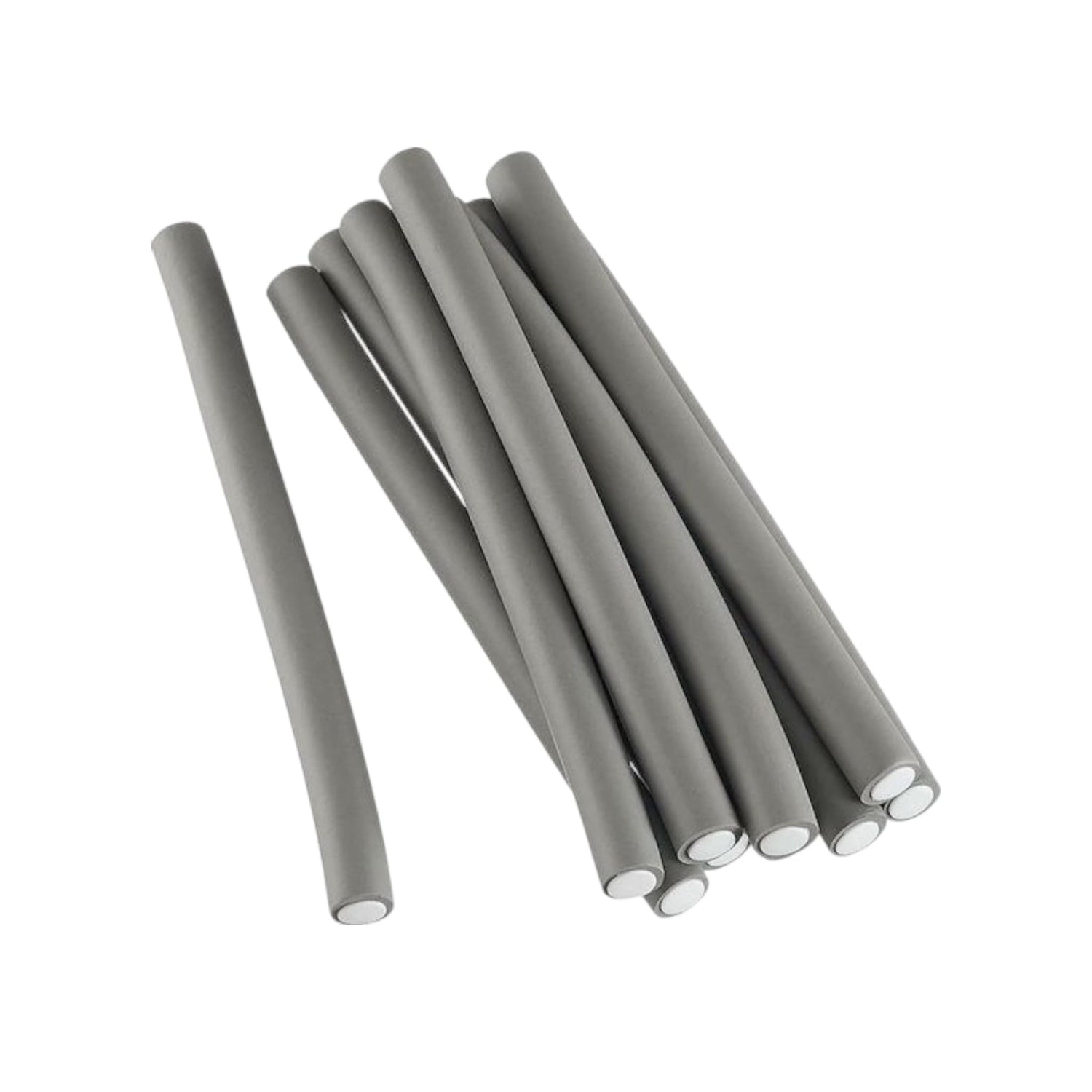 Flex Rollers Flexible Hair Rollers in Gray Color 18inc/1.80cm 10pcs