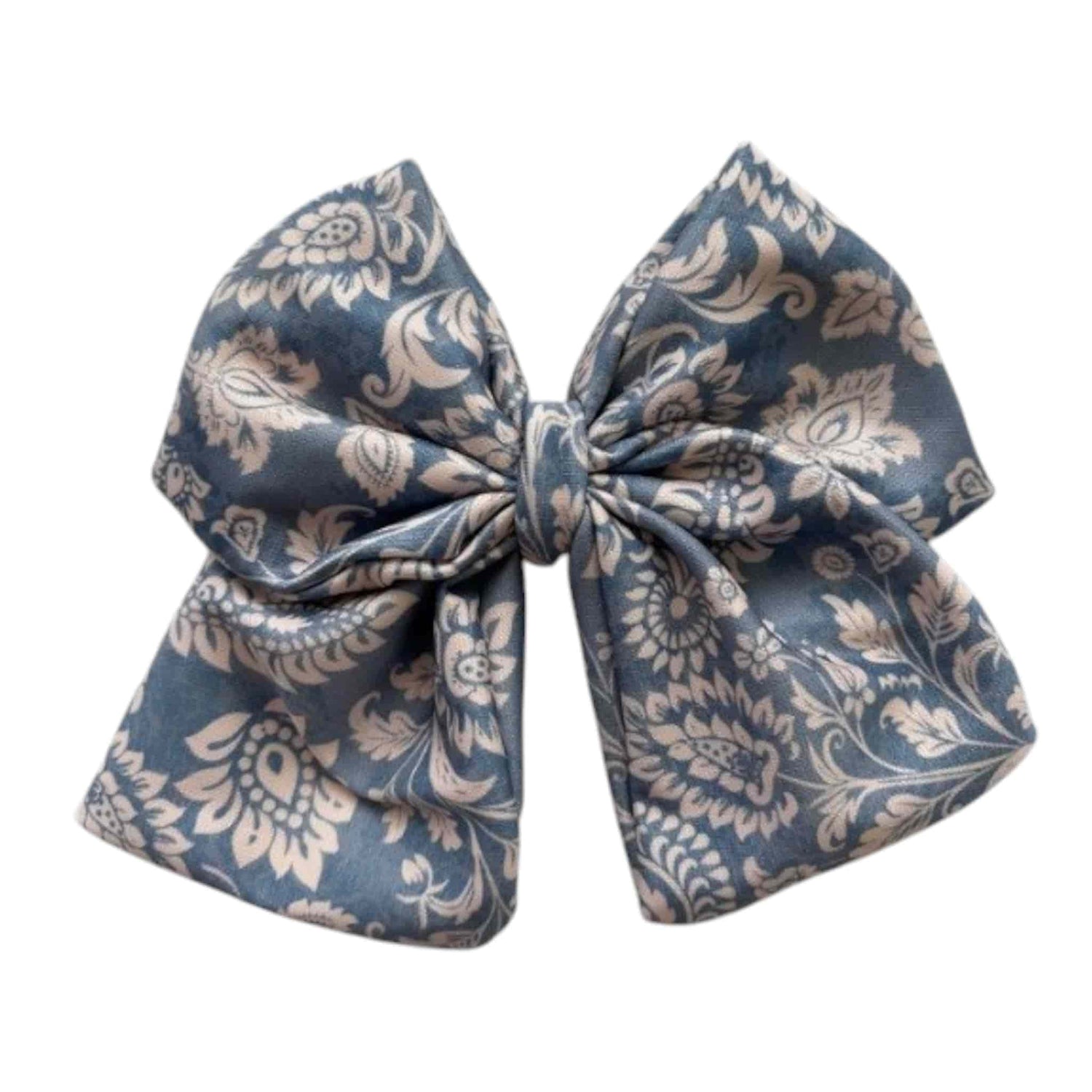 Strechbio Bow Clips Sky Blue Floral