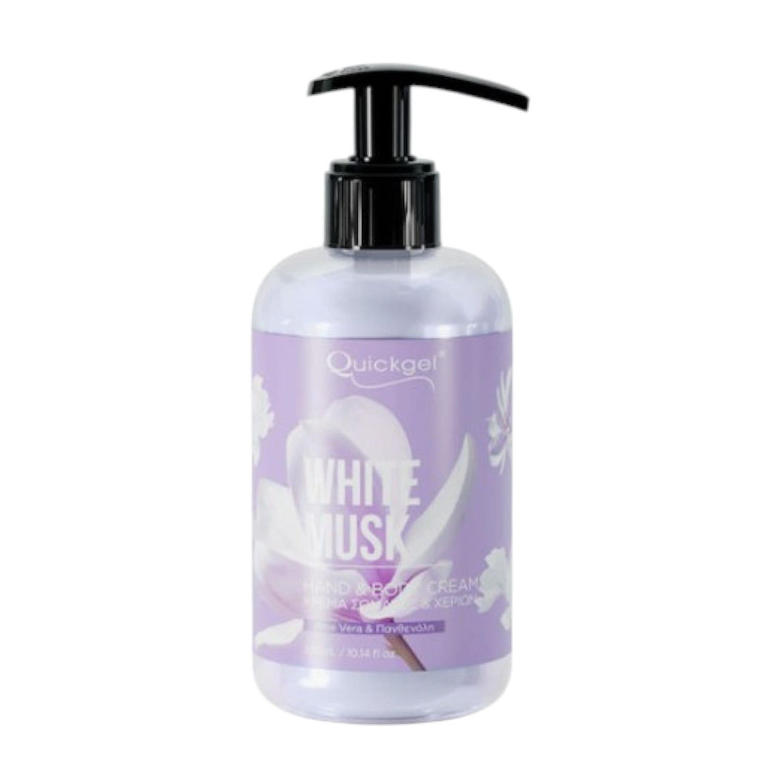 Quickgel White Musk Hand And Body Cream Ενυδατική Κρέμα για το Σώμα και τα Χέρια με White Musk 300ml 1