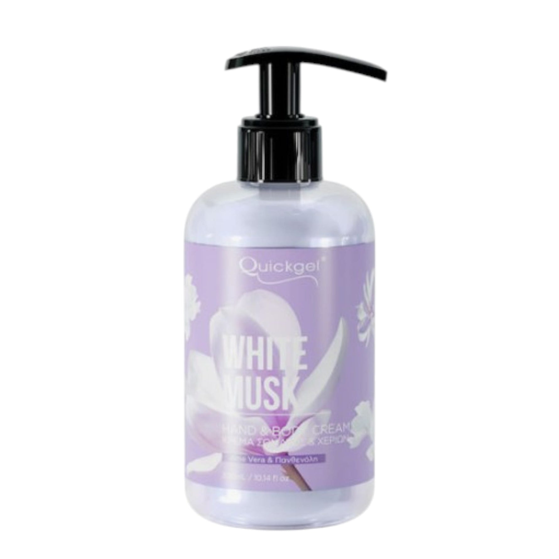 Quickgel White Musk Hand And Body Cream Ενυδατική Κρέμα για το Σώμα και τα Χέρια με White Musk 300ml 1