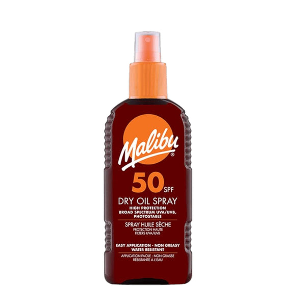 Malibu Dry Oil Spray Ξηρό Αντηλιακό Λάδι Σώματος σε Σπρέι με SPF50 200ml 1