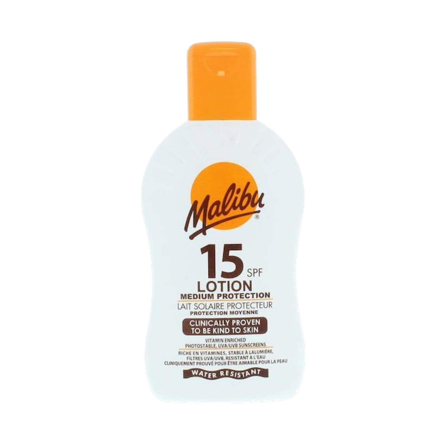 Malibu Lotion Protection Αντηλιακή Αδιάβροχη Λοσιόν για το Σώμα με SPF15 200ml 1