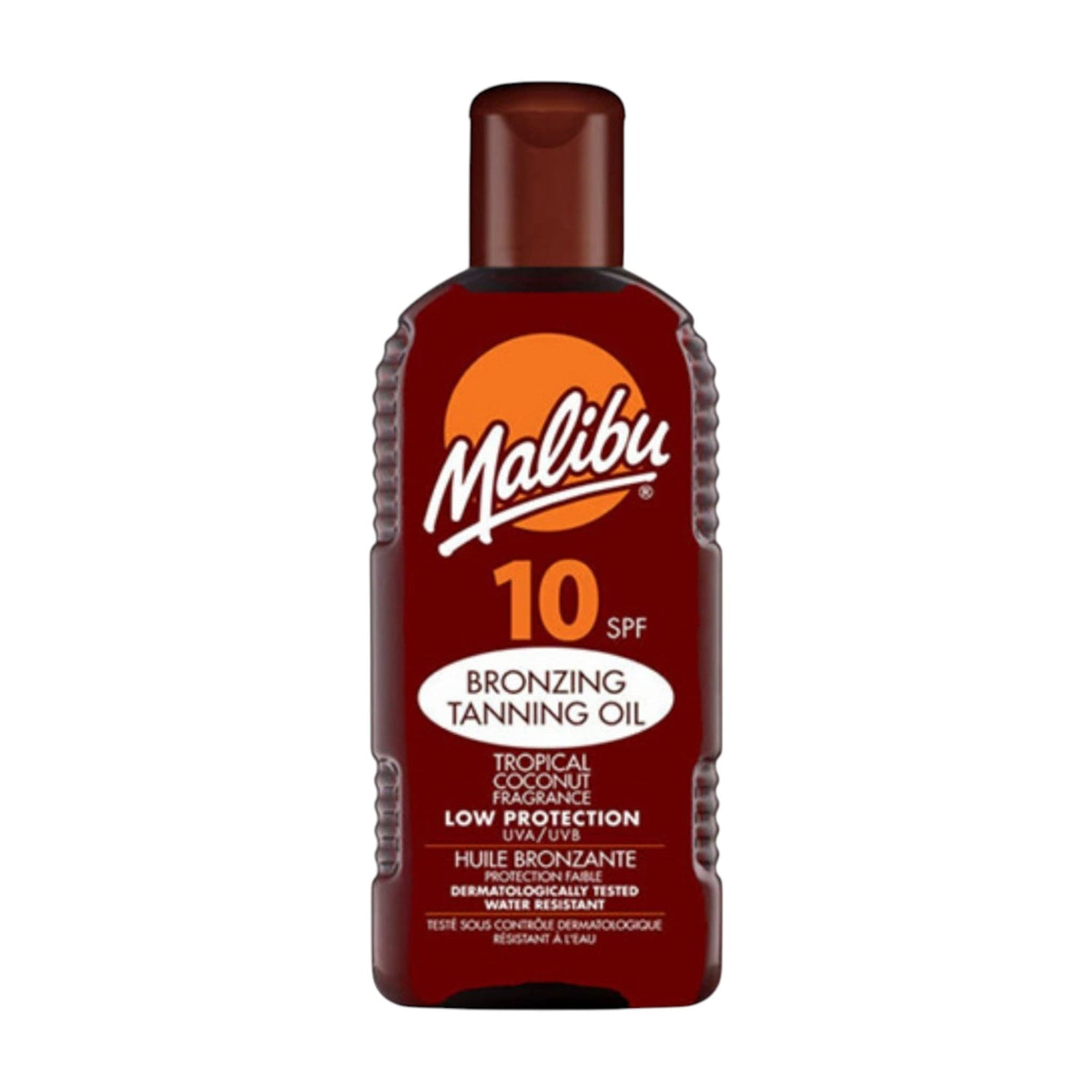 Malibu Bronzing and Tanning Oil Αντηλιακό Λάδι για Εύκολο Μαύρισμα με Άρωμα Τροπικής Καρύδας και SPF10 200ml 1
