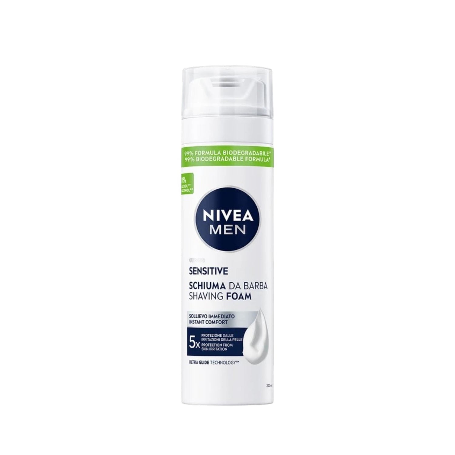 Nivea Men Sensitive Shaving Foam Αφρός Ξυρίσματος για Ευαίσθητη Επιδερμίδα 200ml 1