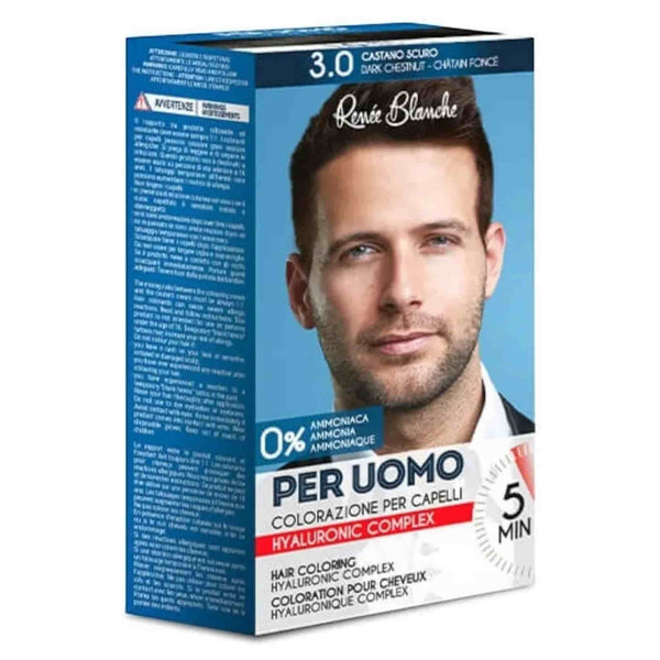 Renee Blanche Per Uomo Kit Βαφής Μαλλιών για Άνδρες 3.0 Καστανό Σκούρο 1