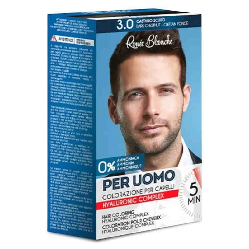 Renee Blanche Per Uomo Kit Βαφής Μαλλιών για Άνδρες 3.0 Καστανό Σκούρο 1