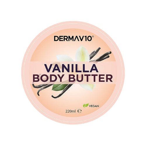 Derma V10 Vanilla Ενυδατικό Butter Σώματος με Άρωμα Βανίλια για Κανονικές έως Ξηρές Επιδερμίδες 220ml 1