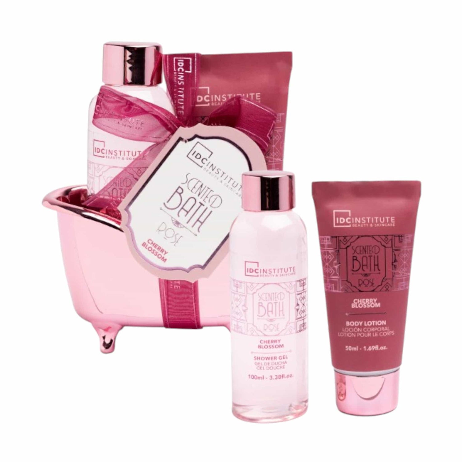 IDC Institute Beauty and Skin Care Scented Bath Rose Cherry Blossom Σετ Περιποίησης Σώματος 2τμχ 2