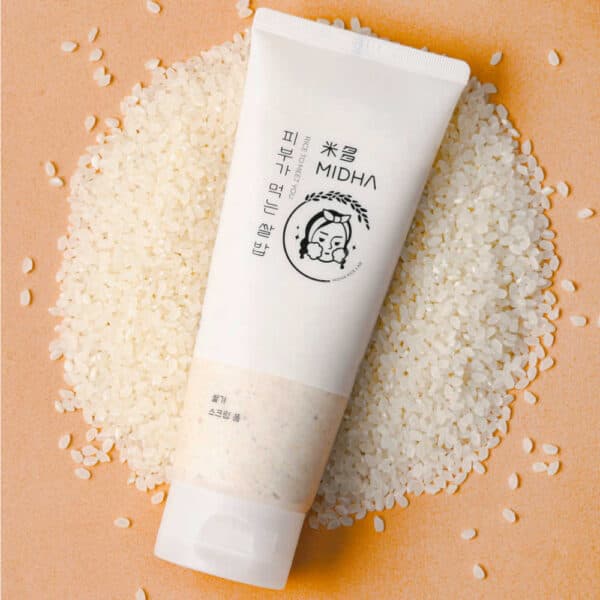 MIDHA Rice Bran Scrub Αφρός Καθαρισμού & Ήπιας Απολέπισης με Πίτουρο Ρυζιού 150ml 2