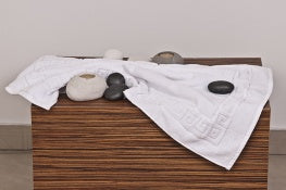 Bath mat 100% cotton white 75cm x 50cm