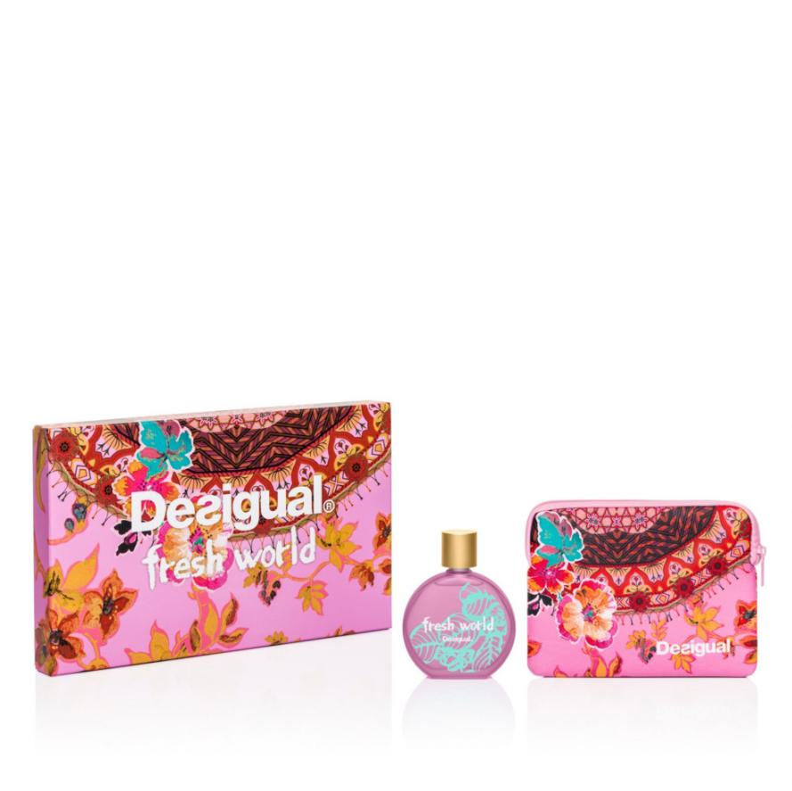 Desigual Fresh World Eau De Toilette 100ml &amp; Vanity Case