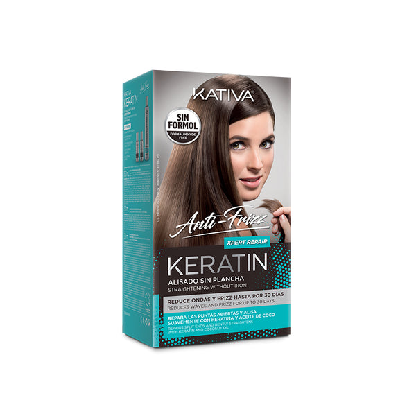 Kativa Keratin Alisado Anti Frizz Xpert Repair Kit (Shampoo 30ml & Conditioner 30ml & Mask 150ml)