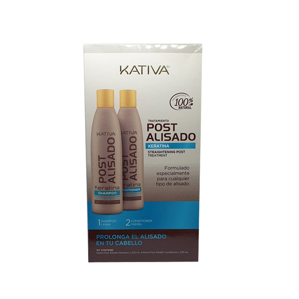 Kativa Straightening Post Treatment Kit (Shampoo 250ml & Conditioner 250ml)