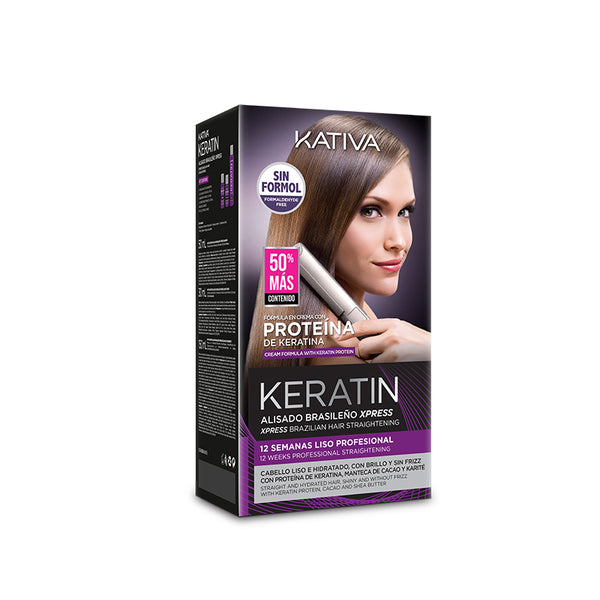 Kativa Xpress Brazilian Straitening Kit (Shampoo 35ml & Conditioner 35ml & Mask 100ml)